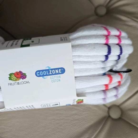 Fruit of the Loom Cotton Cool Zone Comfort 6 pairs  pack size 8 - Picture 3 of 4